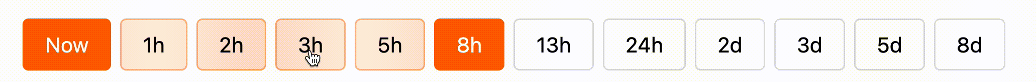 Time range selector interaction